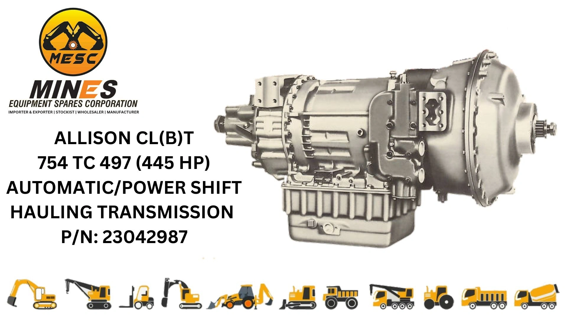 ALLISON CLBT 754 TRANSMISSION ASSEMBLY REFURBISHED P/N: 23042987-12523062