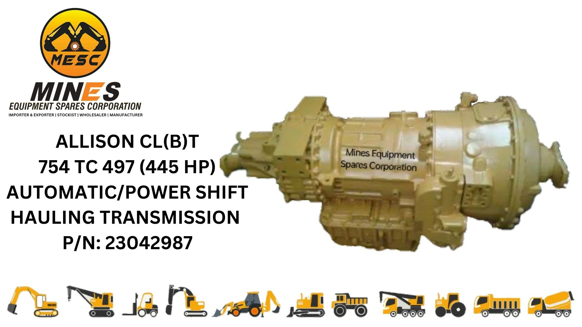 ALLISON CLBT 754 TRANSMISSION ASSEMBLY REFURBISHED P/N: 23042987-1