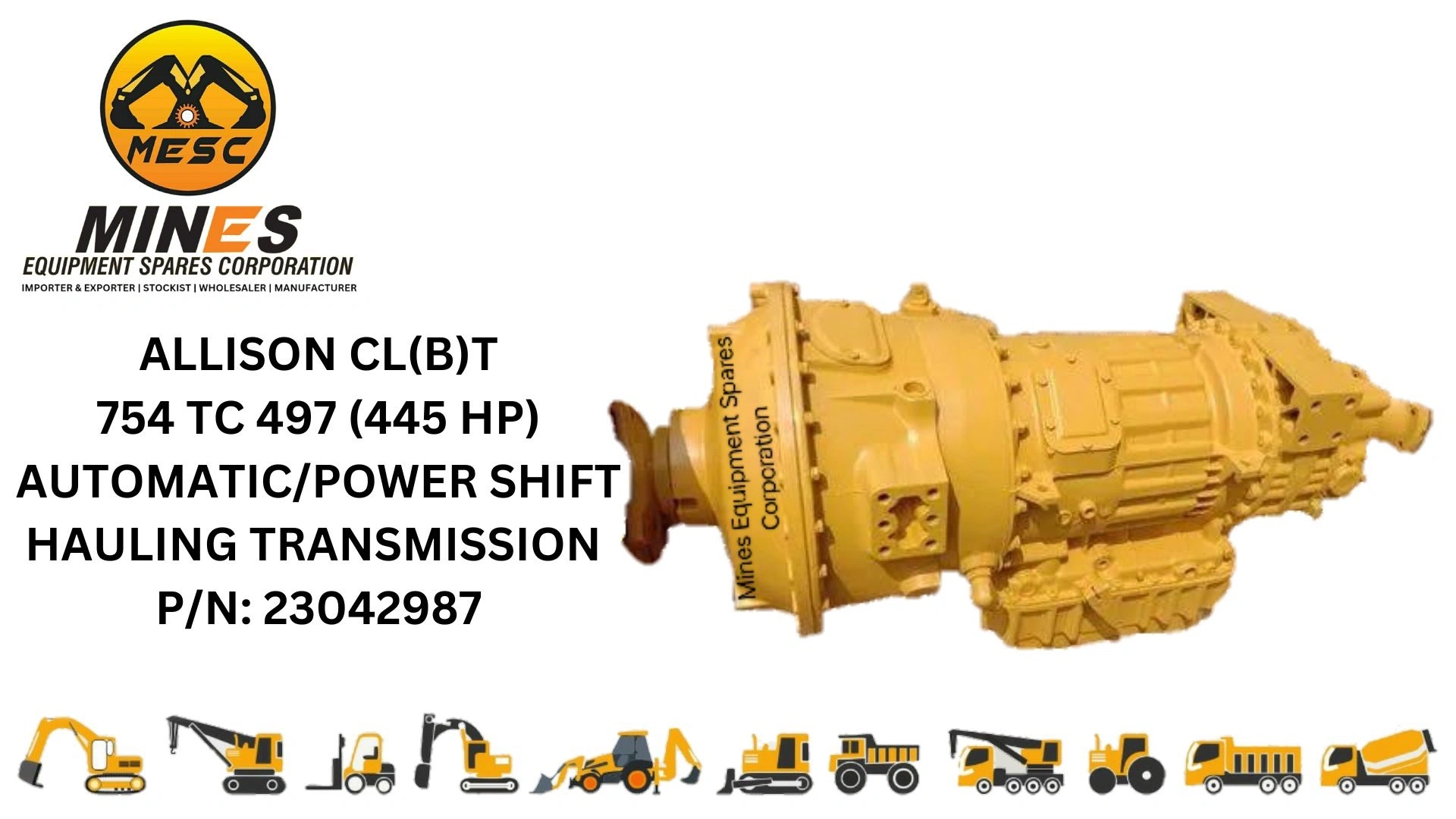 ALLISON CLBT 754 TRANSMISSION ASSEMBLY REFURBISHED P/N: 23042987-2