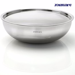 zoraware triply tasra with lid l 5 year warranty l induction friendly