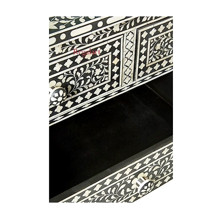 Handmade Bone Inlay Wooden Floral Pattern Sideboard / Chest of Drawer furniture with 7 door Furniture-4