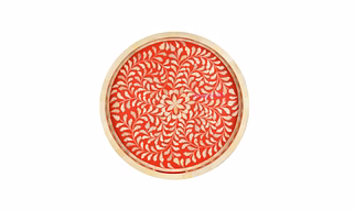 Handmade Bone Inlay Kitchen Serving Tray Decorative Floral Design Tray