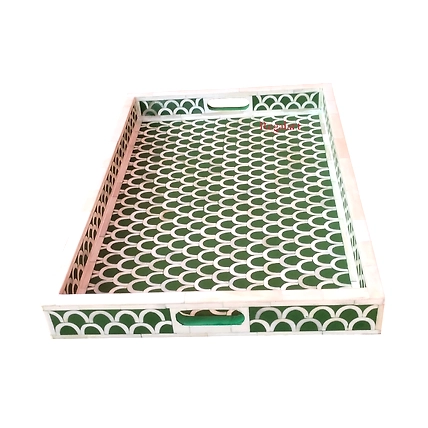 Bone Inlay Unique Pattern Kitchen Serving Tray Decorative Tray Home Décor Tray-12510000