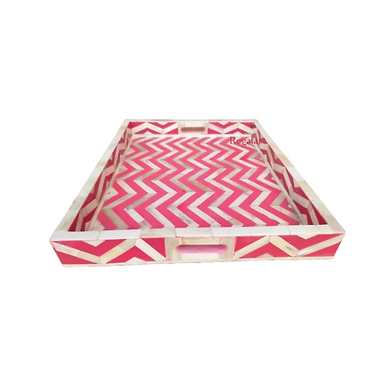 Bone Inlay Kitchen Serving Tray Home Decor Coffee Serving Tray bone breakfast tray, coffee table tray, decorative tray-W 30 X D 15 X H 2.5-1