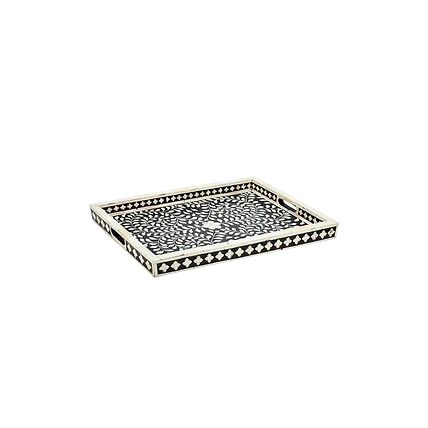 Bone Inlay Kitchen Serving Tray Decorative Tray Home Decor Gift-W 50 X D 38 X H 5-1