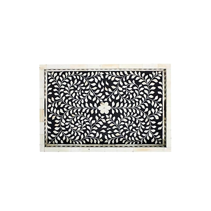 Bone Inlay Kitchen Serving Tray Decorative Tray Home Decor Gift-12517044