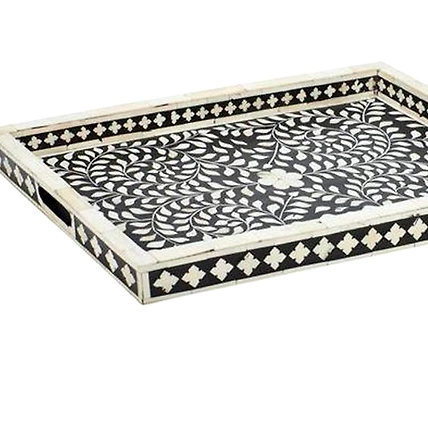 Bone Inlay Kitchen Serving Tray Decorative Tray Home Decor Gift-W 50 X D 38 X H 5-2