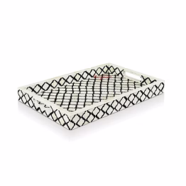 bone inlay unique kitchen serving tray, coffee decorative tray