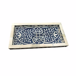beautiful bone inlay kitchen serving tray. ideal for home decor, breakfast, and coffee tables. also makes a great housewarming gift