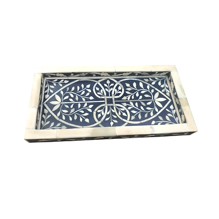 Beautiful Bone Inlay Kitchen serving tray. Ideal for home decor, breakfast, and coffee tables. Also makes a great housewarming gift-12517102