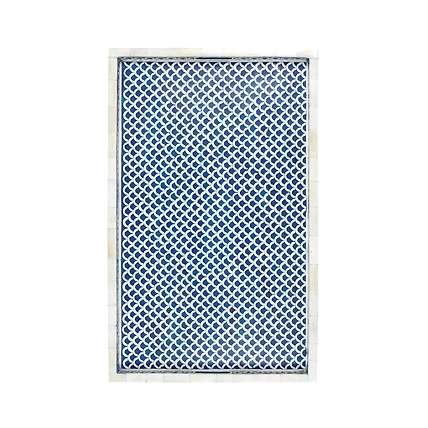 Bone Inlay Unique Pattern serving tray, Home Decor Kitchen Tray, Coffee serving Tray-W 30  X D 15 X H 2.5-3
