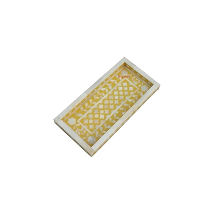Handmade bone inlay kitchen serving tray floral pattern home decor art-W 30  X D 15 X H 2.5-1