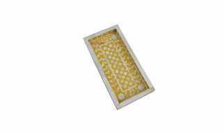 Handmade bone inlay kitchen serving tray floral pattern home decor art