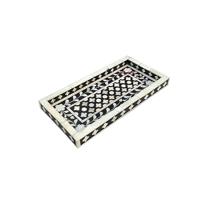 Bone Inlay Kitchen Serving Tray Handcrafted Home Decor Gift breakfast tray, coffee table tray-W 30  X D 15 X H 2.5-3