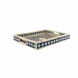 the regal art bone inlay floral pattern kitchen serving tray handmade kitchen decor tray