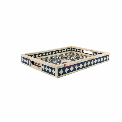 the regal art bone inlay floral pattern kitchen serving tray handmade kitchen decor tray