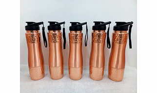 Pure Copper Sipper Bottle in High Quality of Dual Tone Fininshing