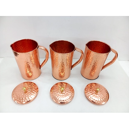 High Quality Pure Copper Hammered Style Jug-1