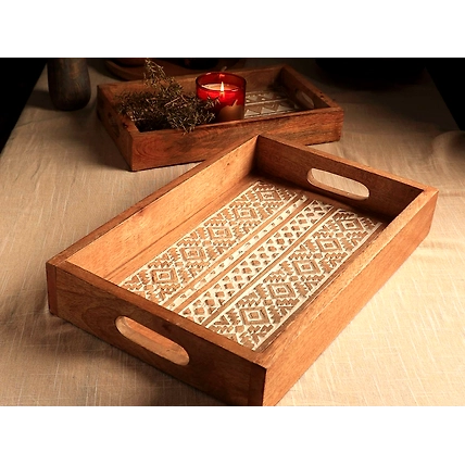 Handcarved Wooden Tray-1