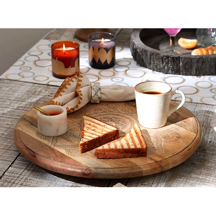 Wooden Hand Carved Plate-2