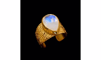 BLUE FIRE RAINBOW MOONSTONE RINGS
