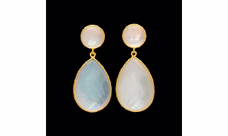 PEARL DOUBLETS STERLING SILVER EARRINGS