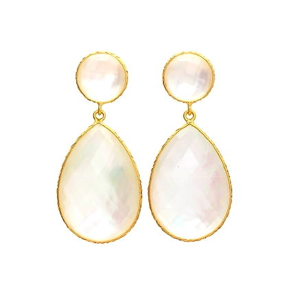 PEARL DOUBLETS STERLING SILVER EARRINGS-2