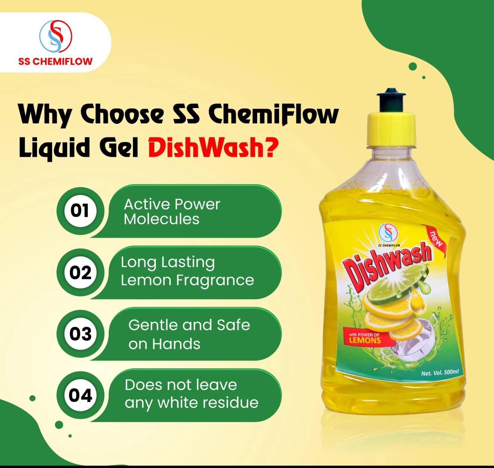 SS Chemiflow Dishwash liquid gel 500 ml-2