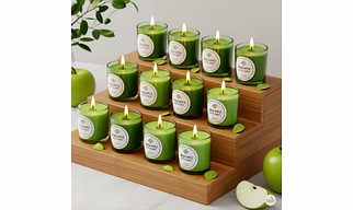 Wickbond Votive Candle Set of 12 – Glass Filled Candles with Natural Wax & Lead-Free Wicks | 10-Hour Burn Time | Clean Burning, Non-Toxic | Ideal for Home Décor, Events & Gifting