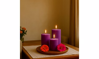 Pillar Candles – Set of 3 (2x6, 2x4, 2x2 in) | Smokeless & Dripless Wax Candles for Home & Event Decor
