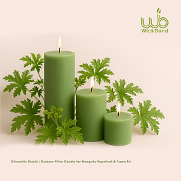 wickbond pillar candles – set of 3 (2x6, 2x4, 2x2 in) | smokeless & dripless wax candles for home & event decor
