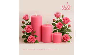 Pillar Candles – Set of 3 (2x6, 2x4, 2x2 in) | Smokeless & Dripless Wax Candles for Home & Event Decor