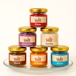 wickbond scented candle gift set – pack of 6 mini jar wax candles, highly fragranced aromatherapy candles for home decor & gifting