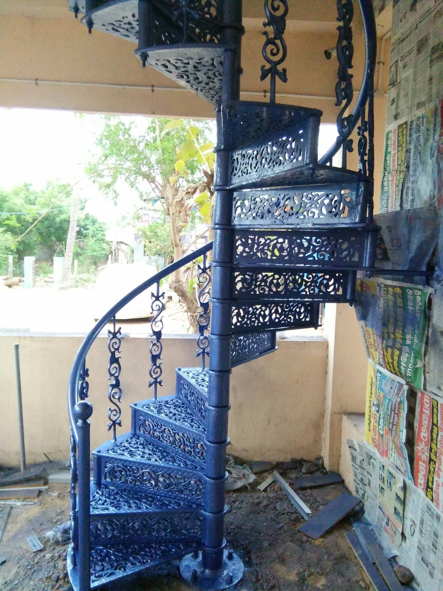 Cast Iron Spiral Stairs-1