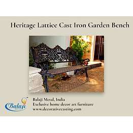 balaji cast iron garden bench
