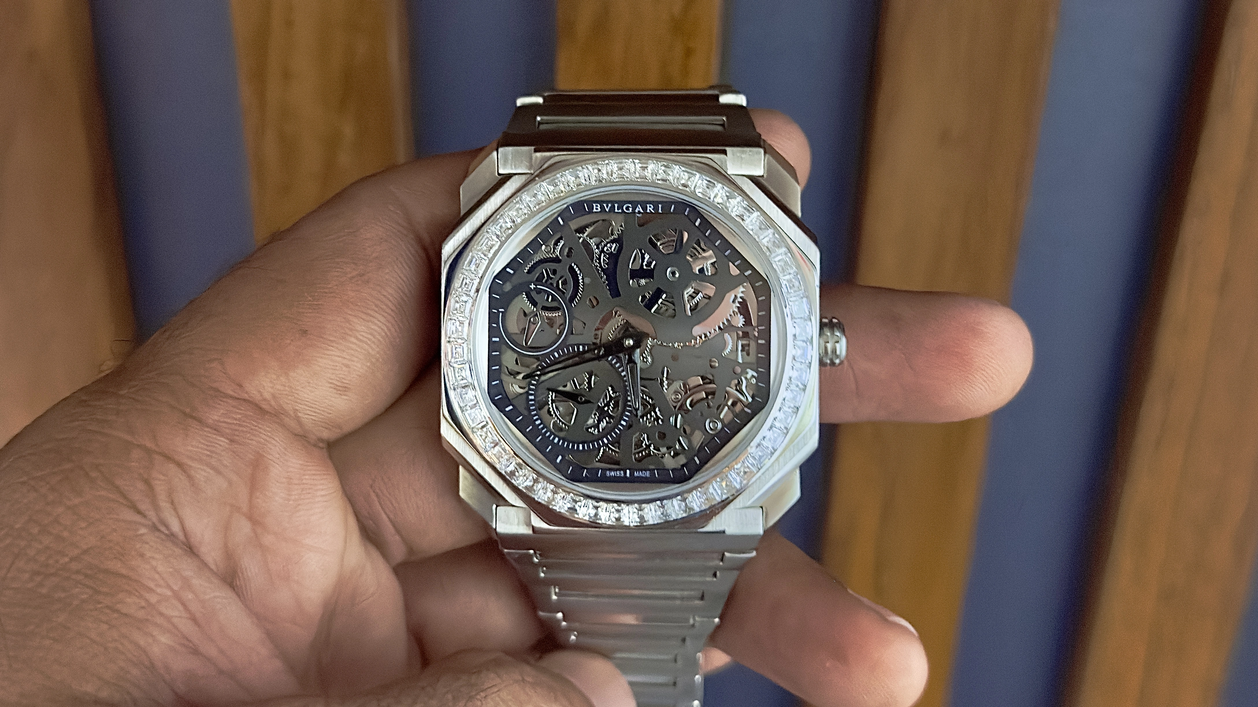 Bvlgari Octo Finissimo Diamond Bezel Watch-6