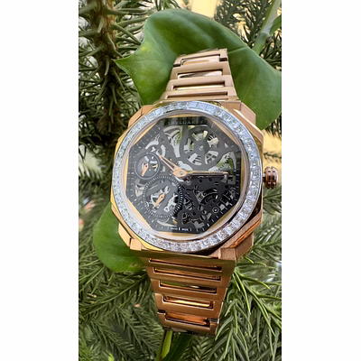 bavalgari octa finissimo rose gold watch bvlgari octo finissimo diamond bezel watch