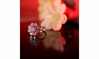 Flower Style Antique Vintage Ring Round Old European Cut Colorless Moissanite ring, Halo Engagement Ring, Anniversary Ring For Her
