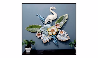 Crane Flower Wall Decor