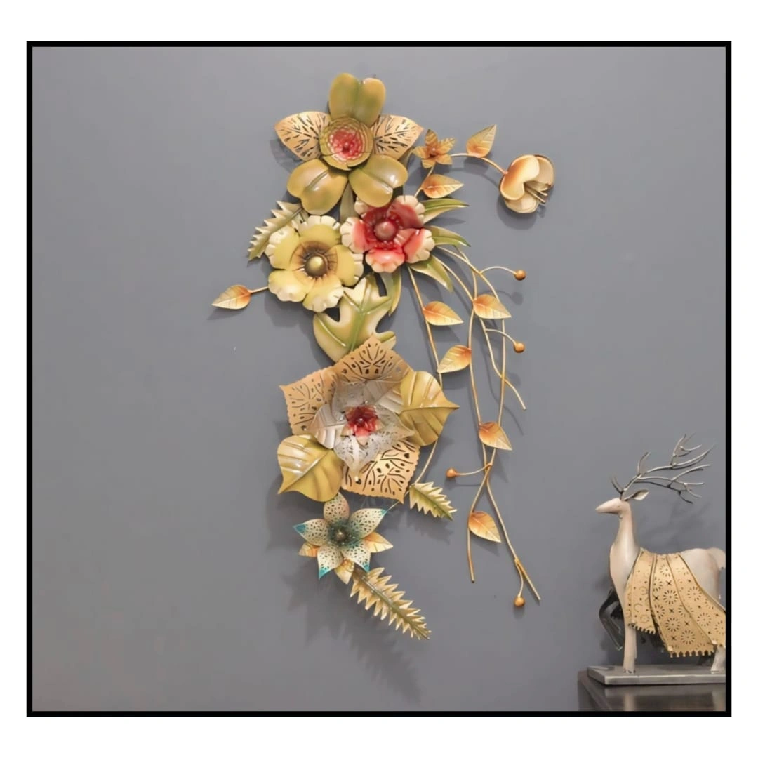 Golden Flower Wall Decor-12504360