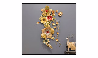 Golden Flower Wall Decor