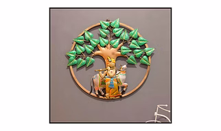 Krishna With Tree Wall Decor