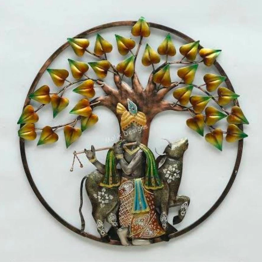 Krishna With Tree Wall Decor-2