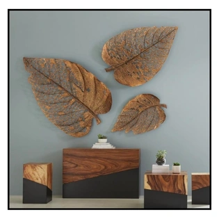 COPPER LEAF SET OF 3