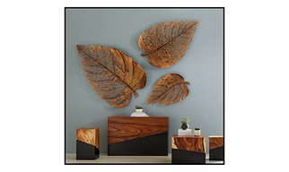 COPPER LEAF SET OF 3