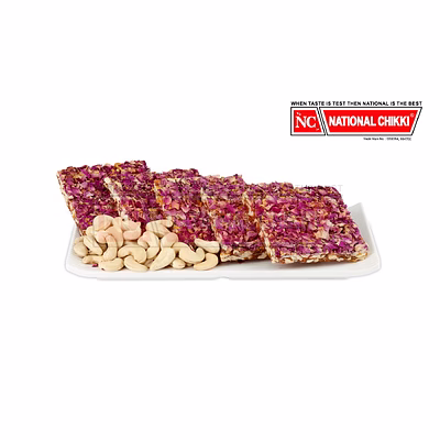 rose petals with cashewnut chikki