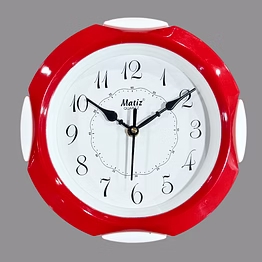 red round wall clock 21cm x 21cm
