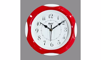 Red Round Wall Clock 21cm x 21cm