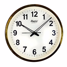 golden round wall clock 20cm x 20cm