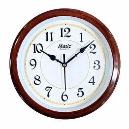 dark brown round wall clock 20cm x 20cm